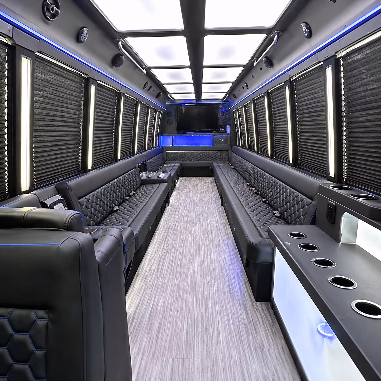 Fort Lauderdale Private Event Transportation party bus interior