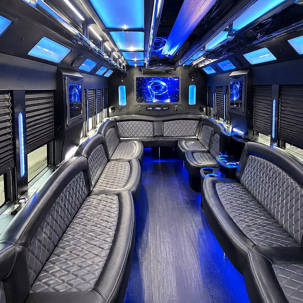 Fort Lauderdale Winery Tour & Pub Crawl Transportation party bus interior