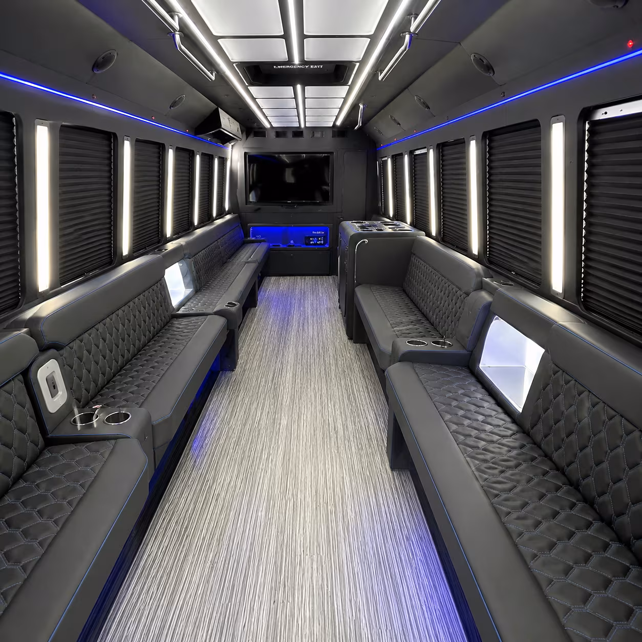Fort Lauderdale Winery Tour & Pub Crawl Transportation party bus interior