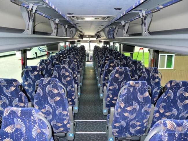 40 passenger bus rental Spring Hill interior