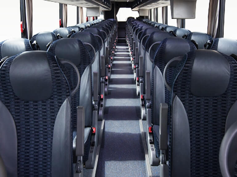 55 person charter bus rental North Port interior