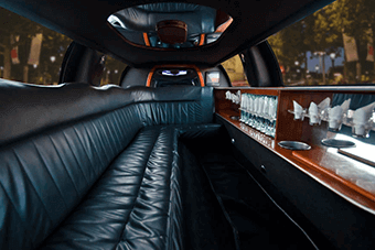 Bradenton white limo interior