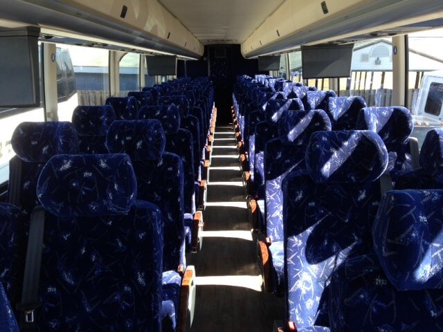 coach bus rental interior