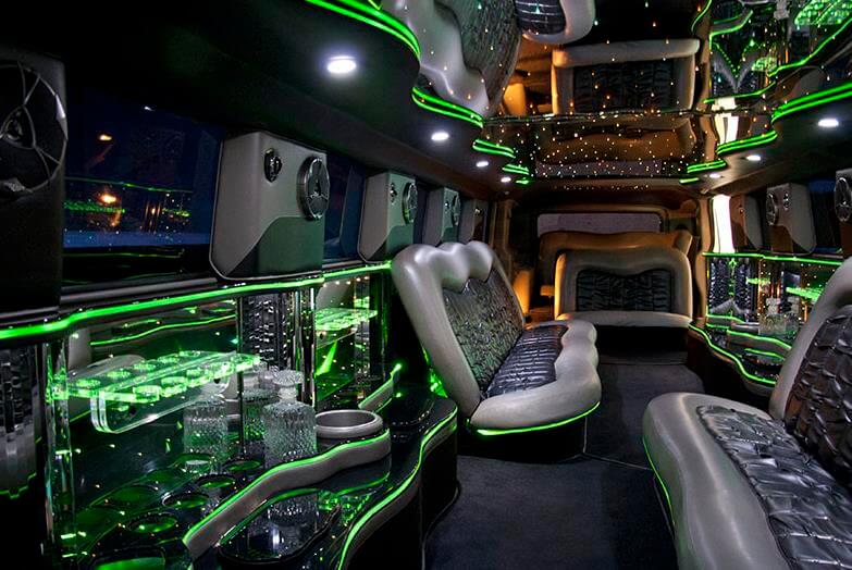 white hummer rental interior